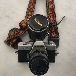 Vintage Minolta SR-T 101 Black and Silver Camera